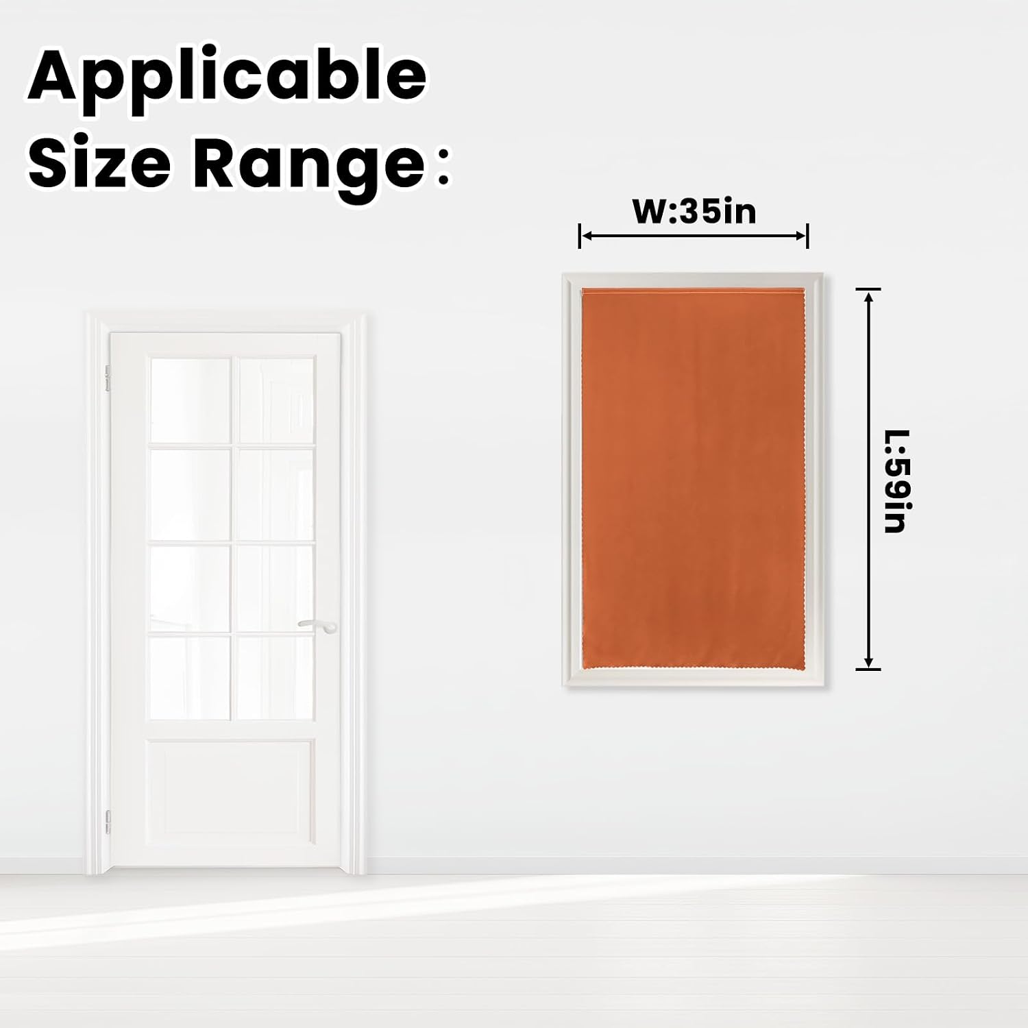 Self Adhesive Curtains Portable Blackout Curtain Simple and Easy to Install Bedroom Window Thermal Lnsulated Kitchen Room Darkening Black…