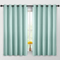 Yakamok Blackout Curtains Room Darkening Thermal Insulated Window Panels, Solid Grommet Top Drapes for Bedroom/Living Room(62Wx63L, Aqua…