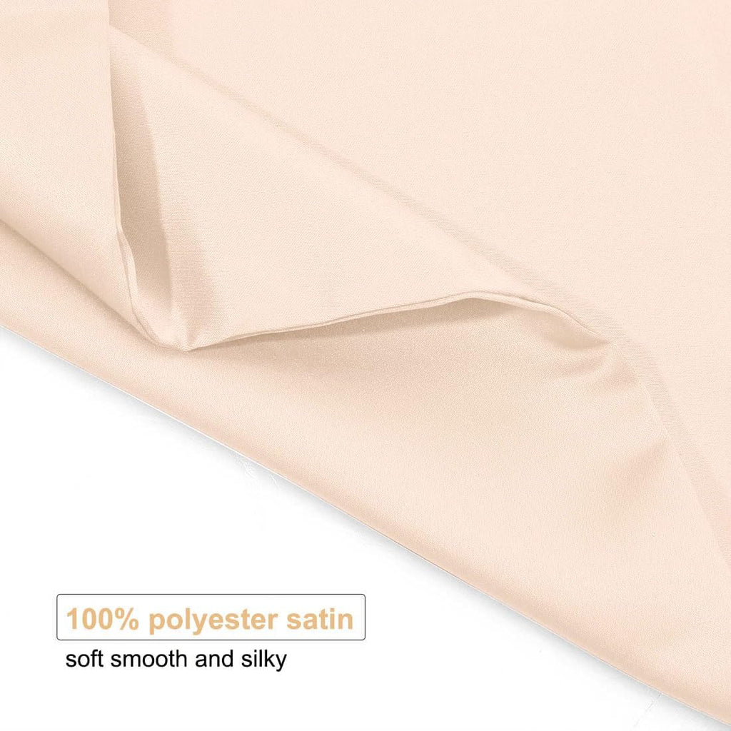 uxcell King Satin Pillowcase with Zipper, Super Soft and Luxury, Silky Pillow Cases Covers Set of 2, 21"x37", Caramel