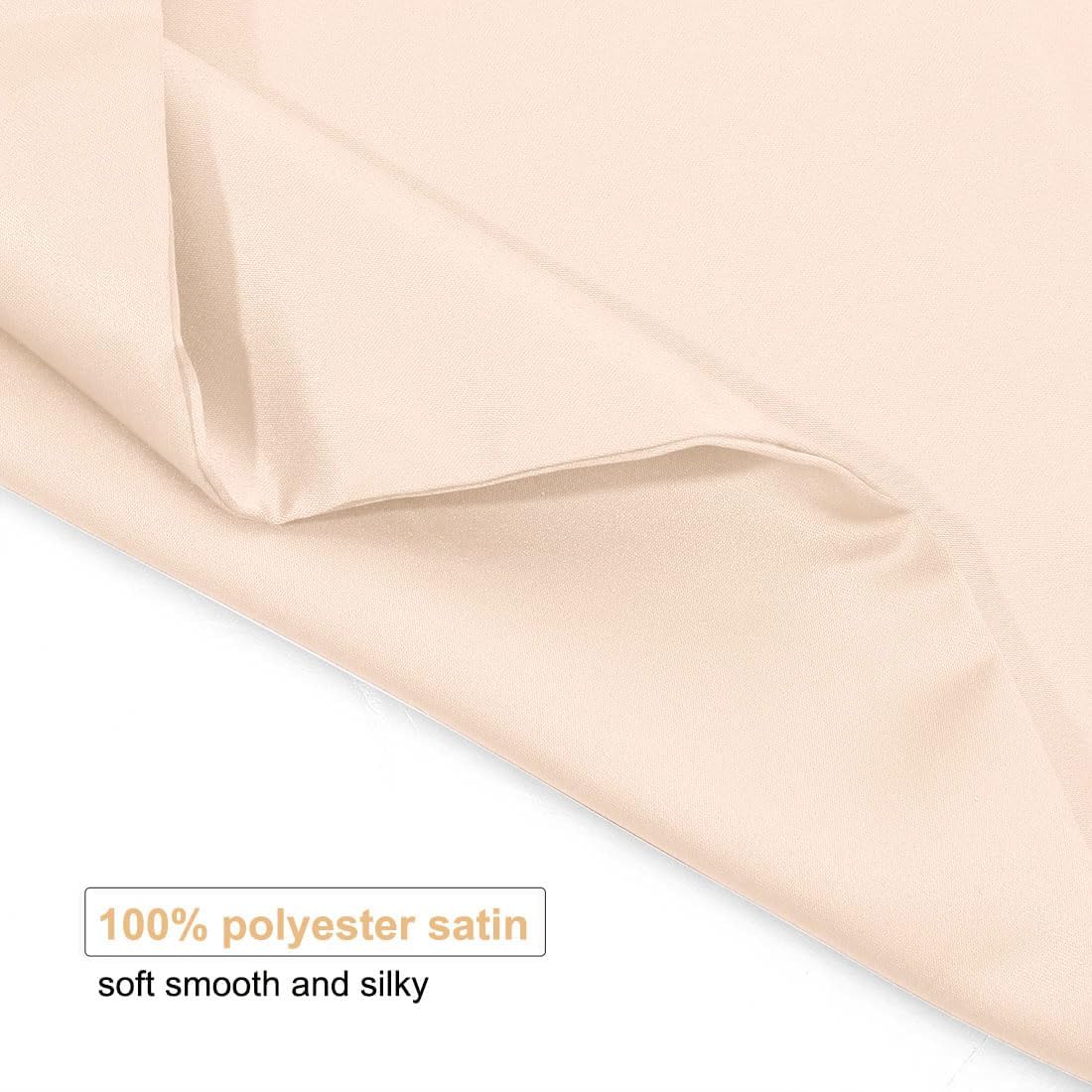 uxcell King Satin Pillowcase with Zipper, Super Soft and Luxury, Silky Pillow Cases Covers Set of 2, 21"x37", Caramel