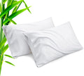 TELUS White Pillow Cases Standard Size 2 Pack, Bamboo Rayon Cooling Pillowcases with Envelope Closure, Cool & Breathable Pillow Cover for…