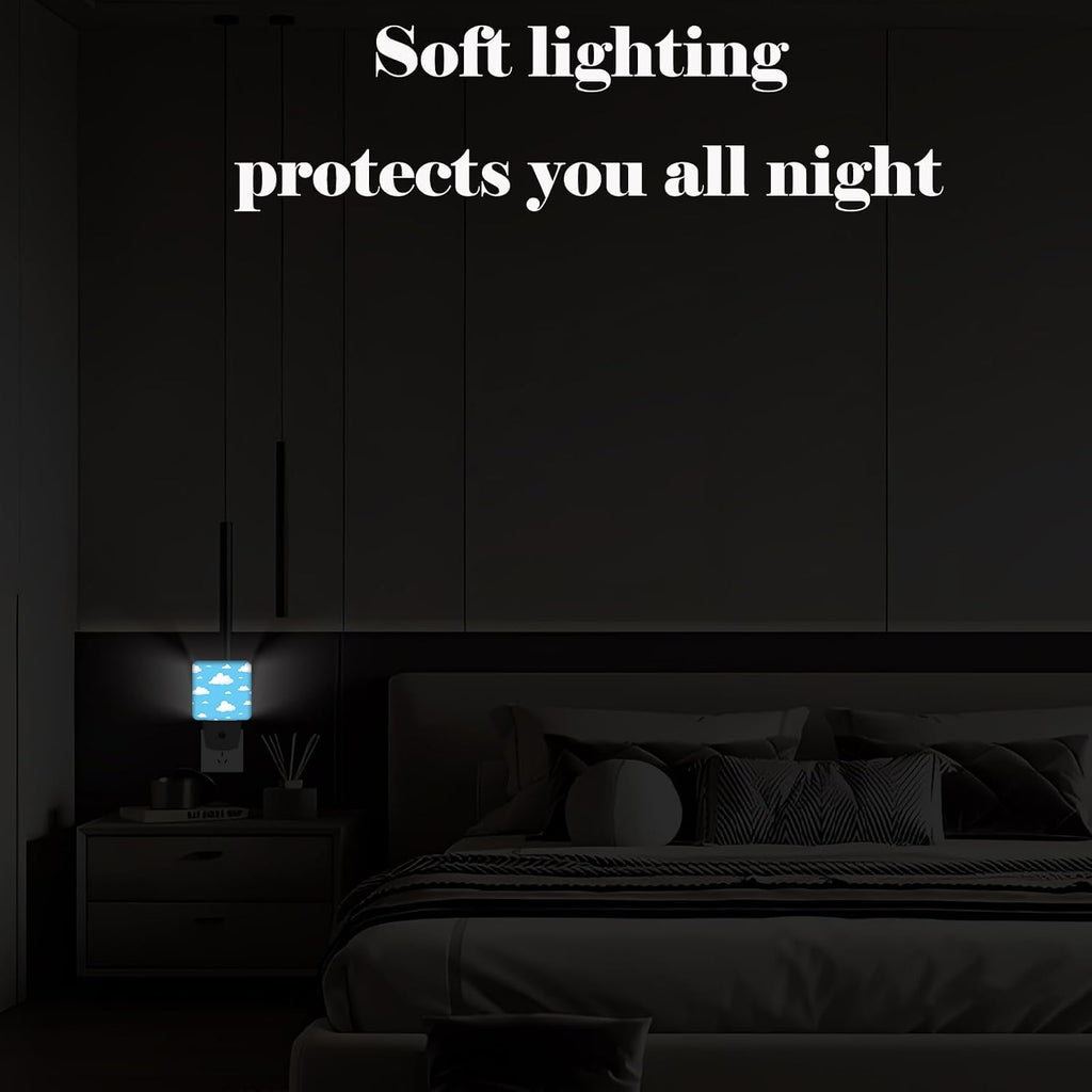 Clouds and Blue Sky Night Light, Plug-in Night Lights with Dusk-to-Dawn Sensor for Stairway, Hallway, Bedroom Sleep Friendly Ideal for…