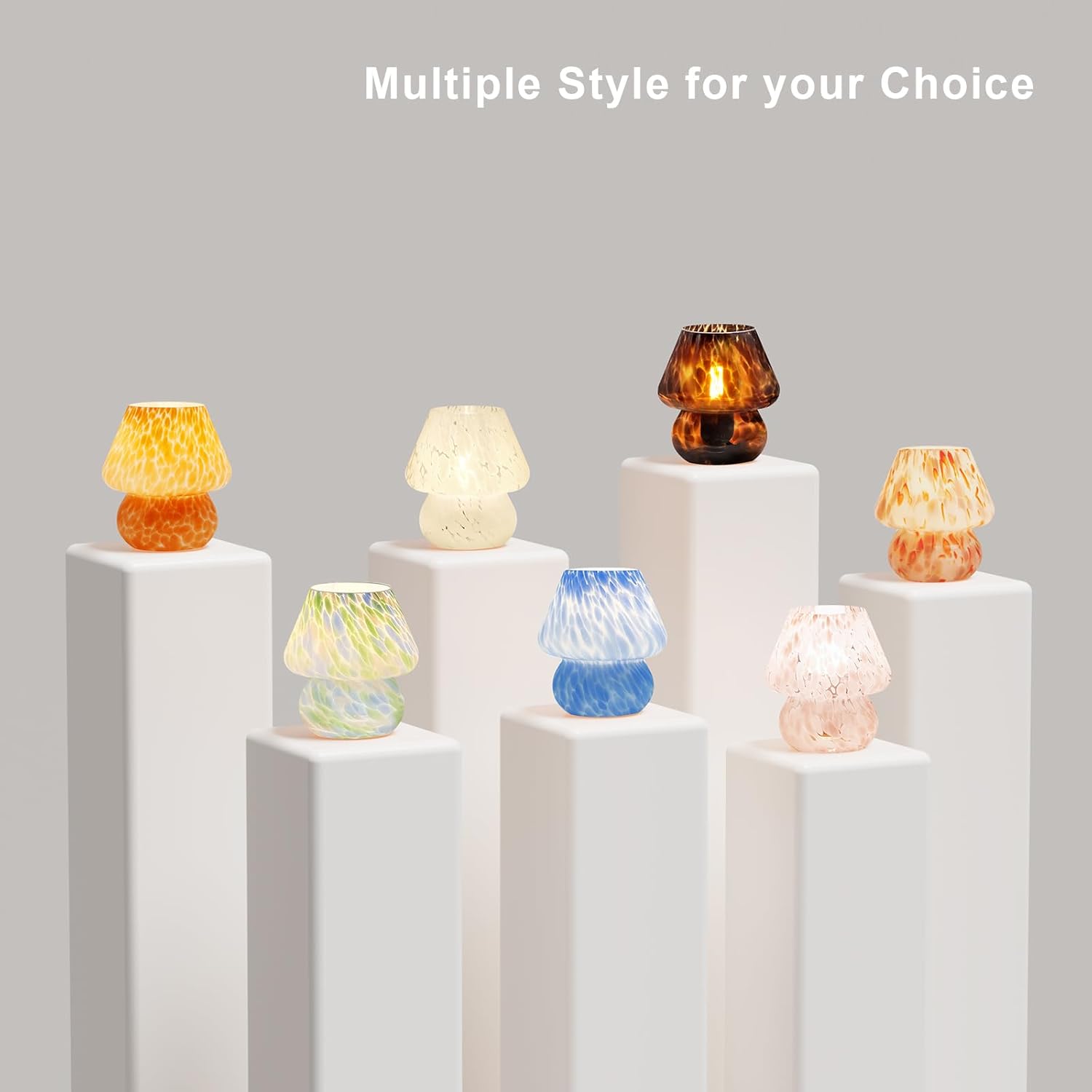 Dawnwake Mushroom Lamp Small Lamp Table Lamp for Bedroom, Desk Bedside Lamps for Living Room, Mushroom Decor Cute Mini Modern Mid Century…