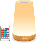 Auxmir Rechargeable LED Night Light, Touch & Remote Control Bedside Lamp with 13 Colors, 5 Brightness Levels, Portable Table Lamp for…