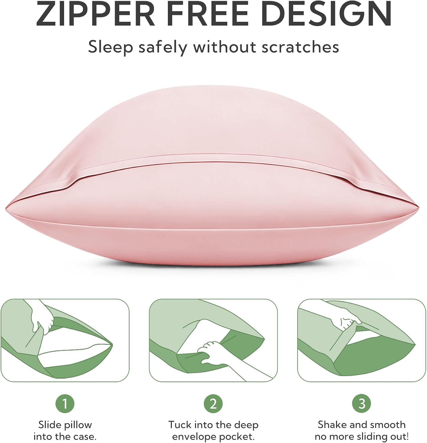 MR&HM King Pillow Cases Set of 2, Cooling Pillow Case for Hot Sleepers 20"x36", Breathable & Moisture Wicking, Soft Envelope Pillowcas…