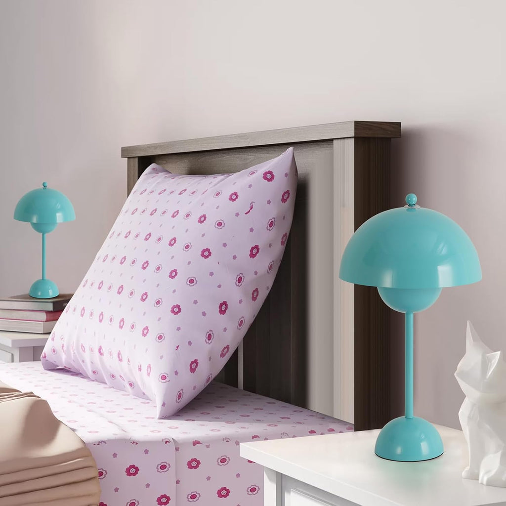 COSYLUX Modern Small Table Lamp for Bedroom, Cute Dome Shade Reflecting Light Reading Lamp for Living Room, Kid's Room, Study, Office…