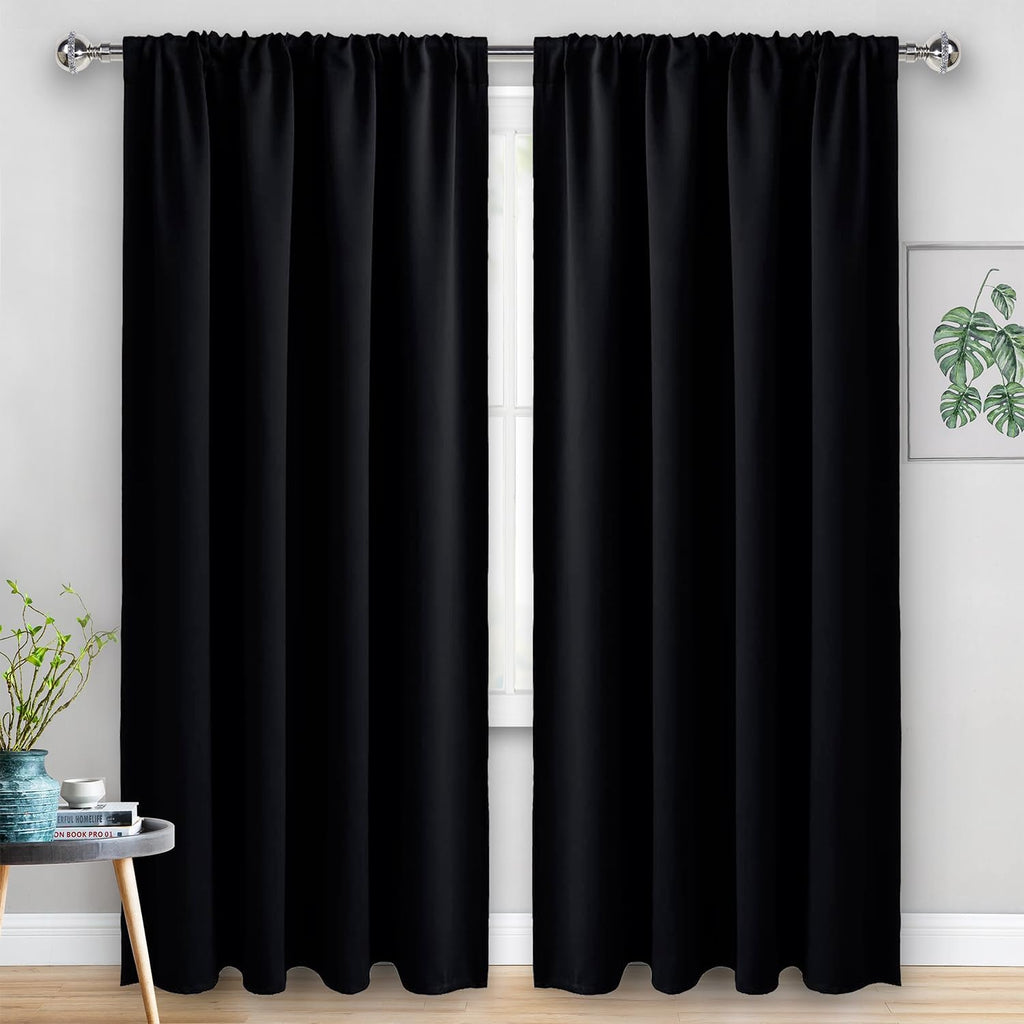 Jiuzhen Blackout Curtains for Bedroom - 70 x 84 Inch Extra Wide Privacy Assured Thermal Insulated Room Darkening Room Divider Curtain Cover…