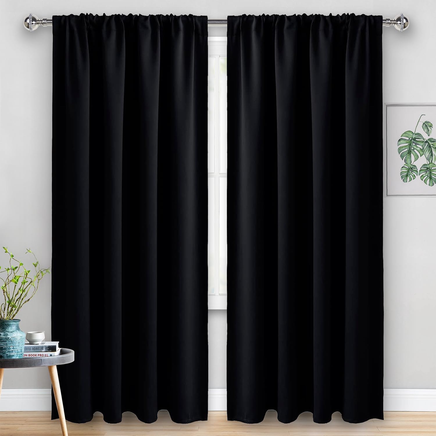 Jiuzhen Blackout Curtains for Bedroom - 70 x 84 Inch Extra Wide Privacy Assured Thermal Insulated Room Darkening Room Divider Curtain Cover…