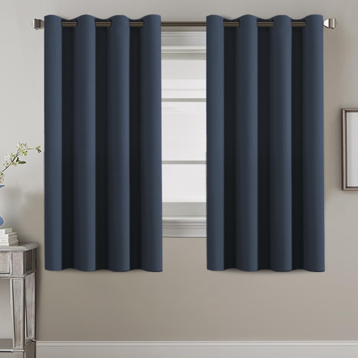 H.VERSAILTEX Thermal Insulated Blackout Curtains for Bedroom 63 Inches Long Grommet Window Treatment Panel for Living Room Ener…
