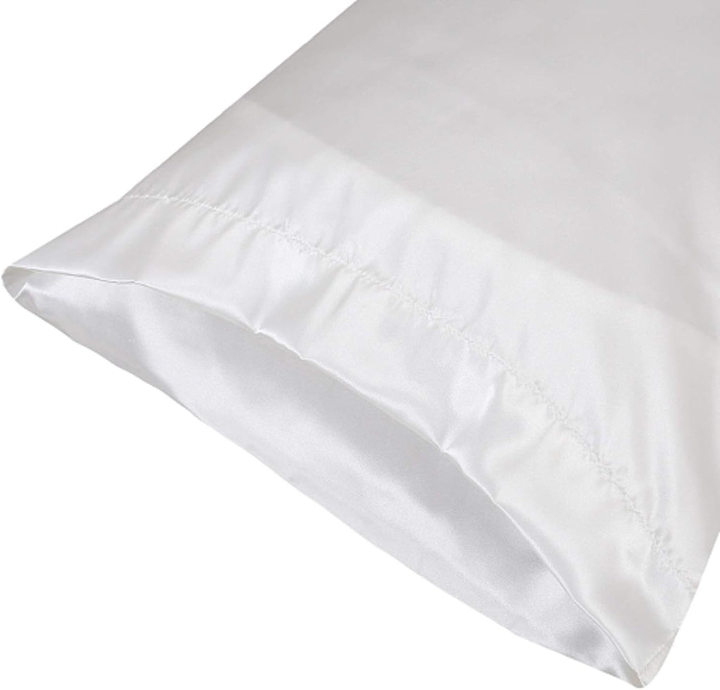 Lcbd Satin Pillowcase Queen Size for Hair and Skin, Ivory Silk Satin Pillowcases Set of 2, Satin Cooling Pillow Covers with Envelope Closur…