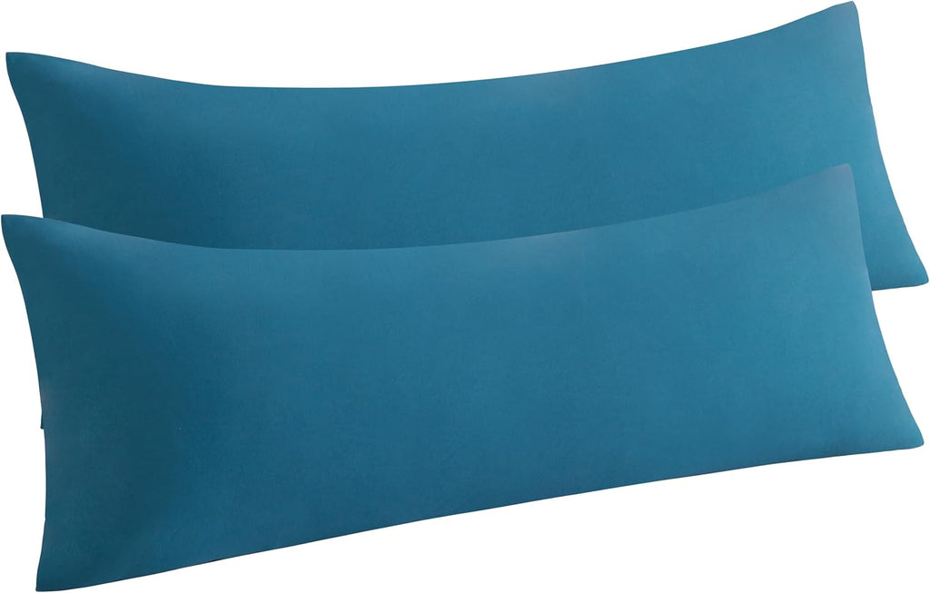 Ntbay Body Pillow Cases Set of 2, 2 Pack Brushed Microfiber 20x54 Pillow Cases, Soft, Wrinkle, Fade, Stain Resistant Teal Blue Pillow Cases…