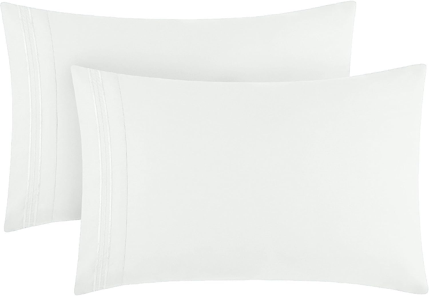 Mellanni Pillow Cases - Luxury, Extra Soft, Cooling Pillow Covers - 2 PC Iconic Collection Pillowcases - Envelope Closure (Standard/Queen 2…