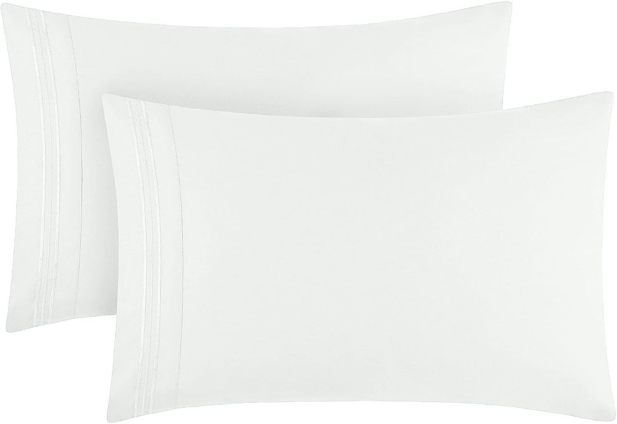 Mellanni Pillow Cases - Luxury, Extra Soft, Cooling Pillow Covers - 2 PC Iconic Collection Pillowcases - Envelope Closure (King 20" x 40",…