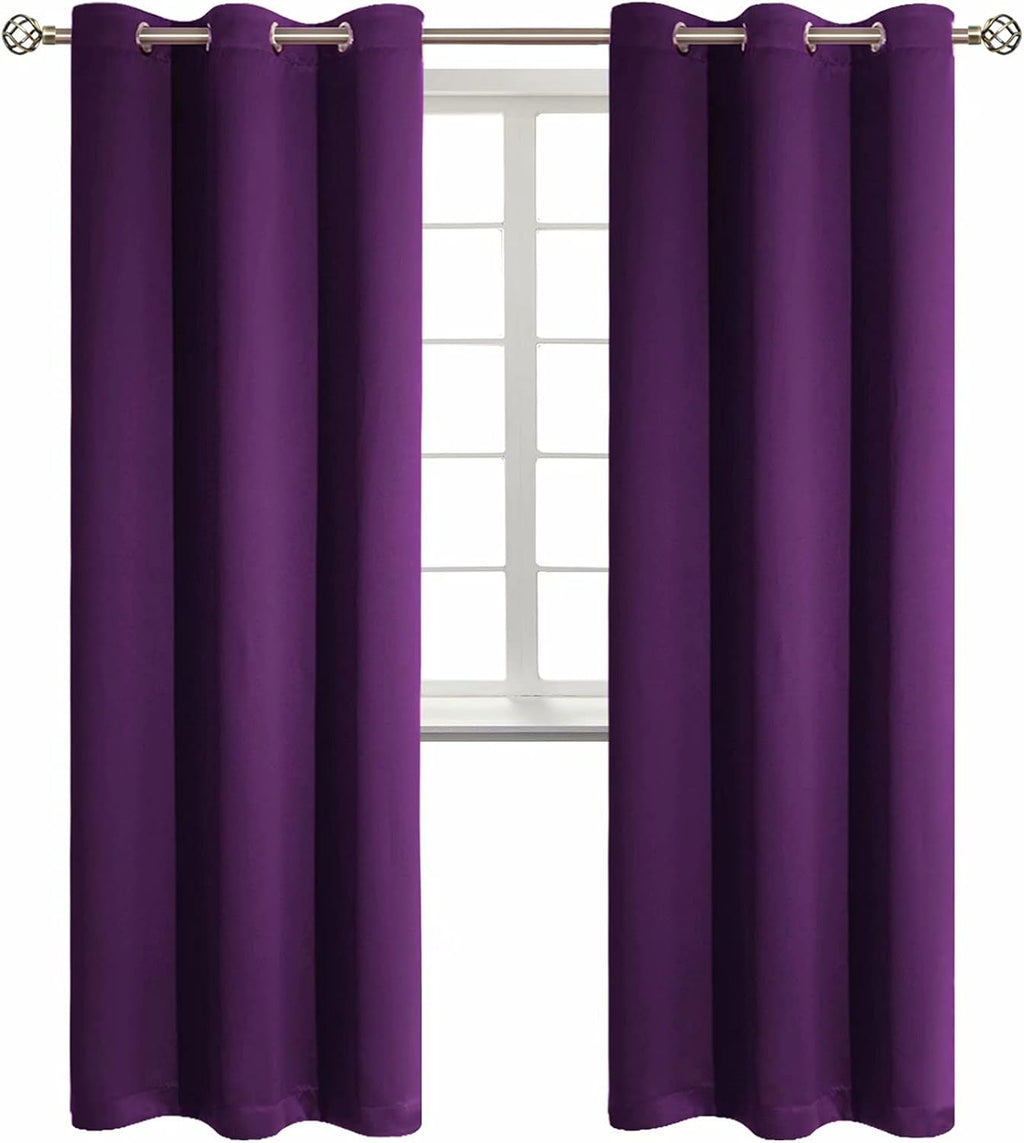 BGment Blackout Curtains - Grommet Thermal Insulated Room Darkening Bedroom and Living Room Curtain, Set of 2 Panels (42 x 84 Inch, Royal P…