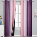 Estelartextiler Ombre Pink and Purple Blackout Curtains 84 Inches Long, Full Room Darkening Curtains for Bedroom, Completely Light Blocking…