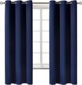 BGment Blackout Curtains for Bedroom 63 Inches Long - Navy Blue Room Darkening Thermal Insulated Sunlight Blocking Grommet Window Drapes fo…