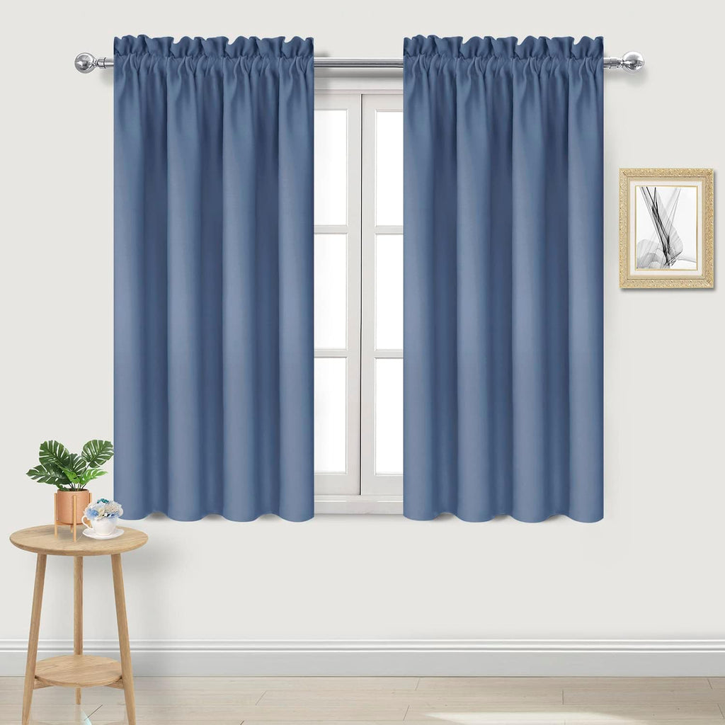 DWCN Blackout Curtains – Thermal Insulated, Energy Saving & Noise Reducing Bedroom and Living Room Curtains, Dusty Blue, W 38x L 54 Inch…