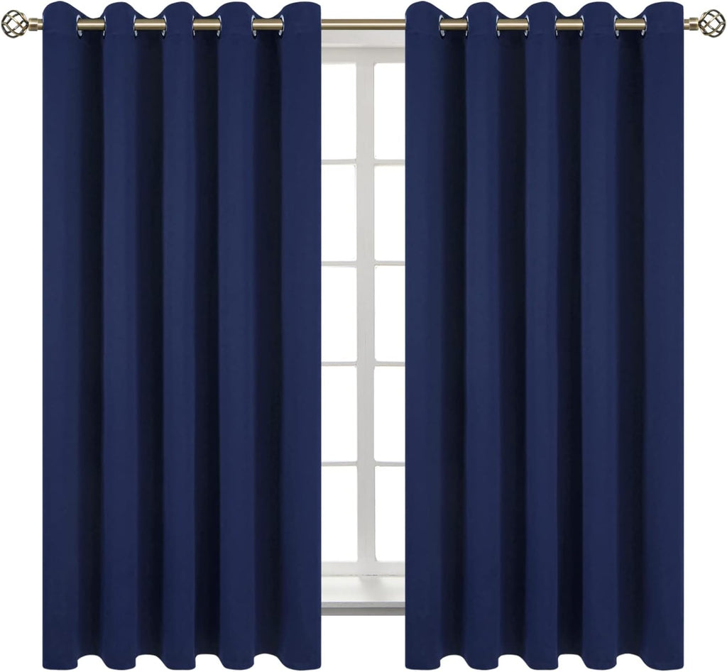 BGment Blackout Curtains for Bedroom - Grommet Thermal Insulated Room Darkening Curtains for Living Room, Set of 2 Panels (70 x 63 Inch, Na…