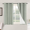 H.VERSAILTEX Primitive Linen Curtains 100% Blackout Curtain Drapes Burlap Fabric Curtains with White Thermal Insulated Liner, Grommet Top…