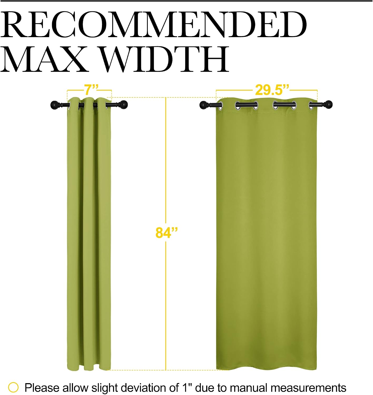NICETOWN Green Blackout Curtains Window Panels, Window Treatment Thermal Insulated Solid Grommet Blackout Draperies/Drapes for Christmas…