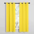 NICETOWN Bedroom Curtain Panels Draperies, Thermal Insulated Solid Grommet Curtains/Drapes (1 Pair, 34 by 63 inches, Bright Yellow)