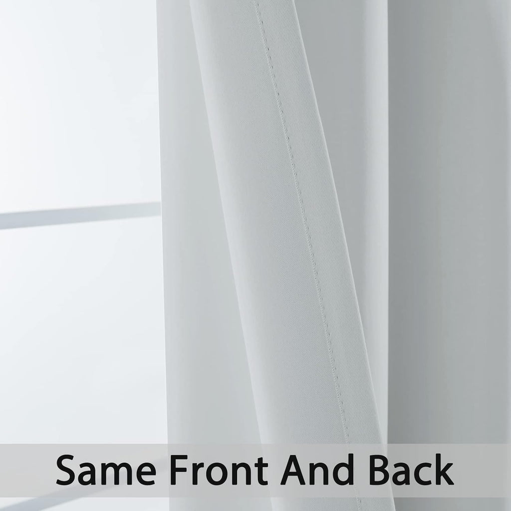 Yakamok Room Darking Curtains for Bedroom, Light Blocking Drapes Room Darkening Thermal Insulated Solid Grommet Panels for Living…