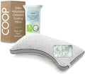 CoopSleepGoods Coop Home Goods Eden Crescent Bed Pillow for Side & Back Sleepers, Queen Size, Adjustable Medium Soft Memory Foam Pillow wit…