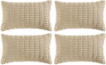 Fancy Homi 4 Packs Decorative Throw Pillow Covers for Living Room Couch Bed, Modern Farmhouse Boho Home Décor Accent Cushion Case, 20" x…