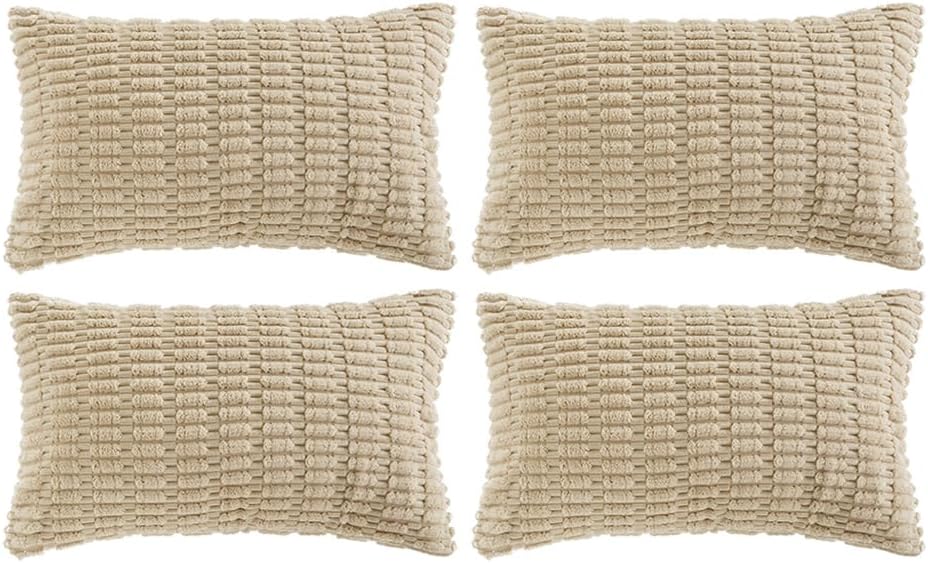 Fancy Homi 4 Packs Decorative Throw Pillow Covers for Living Room Couch Bed, Modern Farmhouse Boho Home Décor Accent Cushion Case, 20" x…