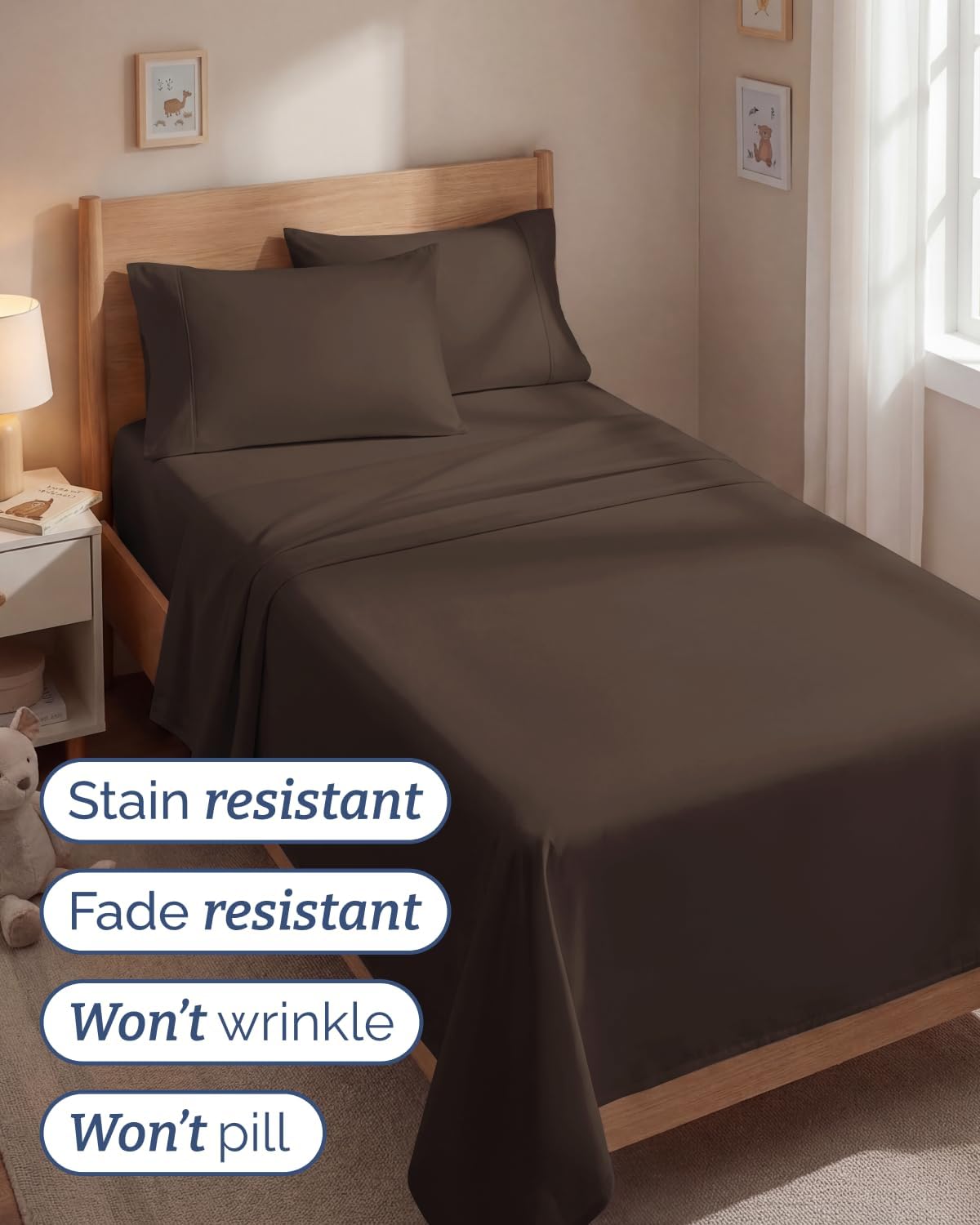 Twin 4 Piece Sheet Set - Comfy, Breathable & Cooling - Soft Hotel Luxury Bedding for Women, Men, Kids, Teens & Children - 1 Flat & 1…