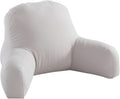 Greendale Home Fashions Cotton Duck Bed Rest Reading Pillow with Arms, Gray