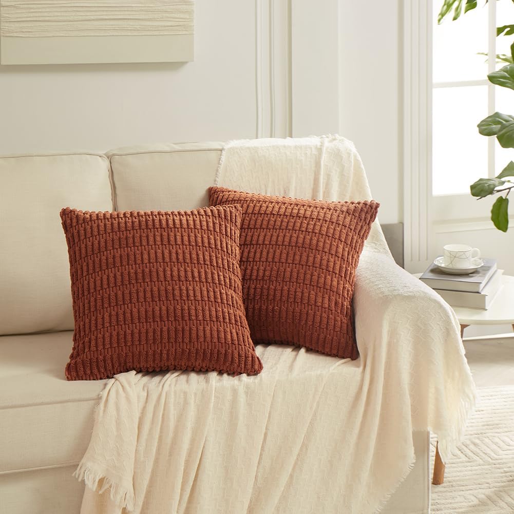 Fancy Homi 4 Packs Decorative Throw Pillow Covers for Living Room Couch Bed, Modern Farmhouse Boho Home Décor Accent Cushion Case, 16" x…