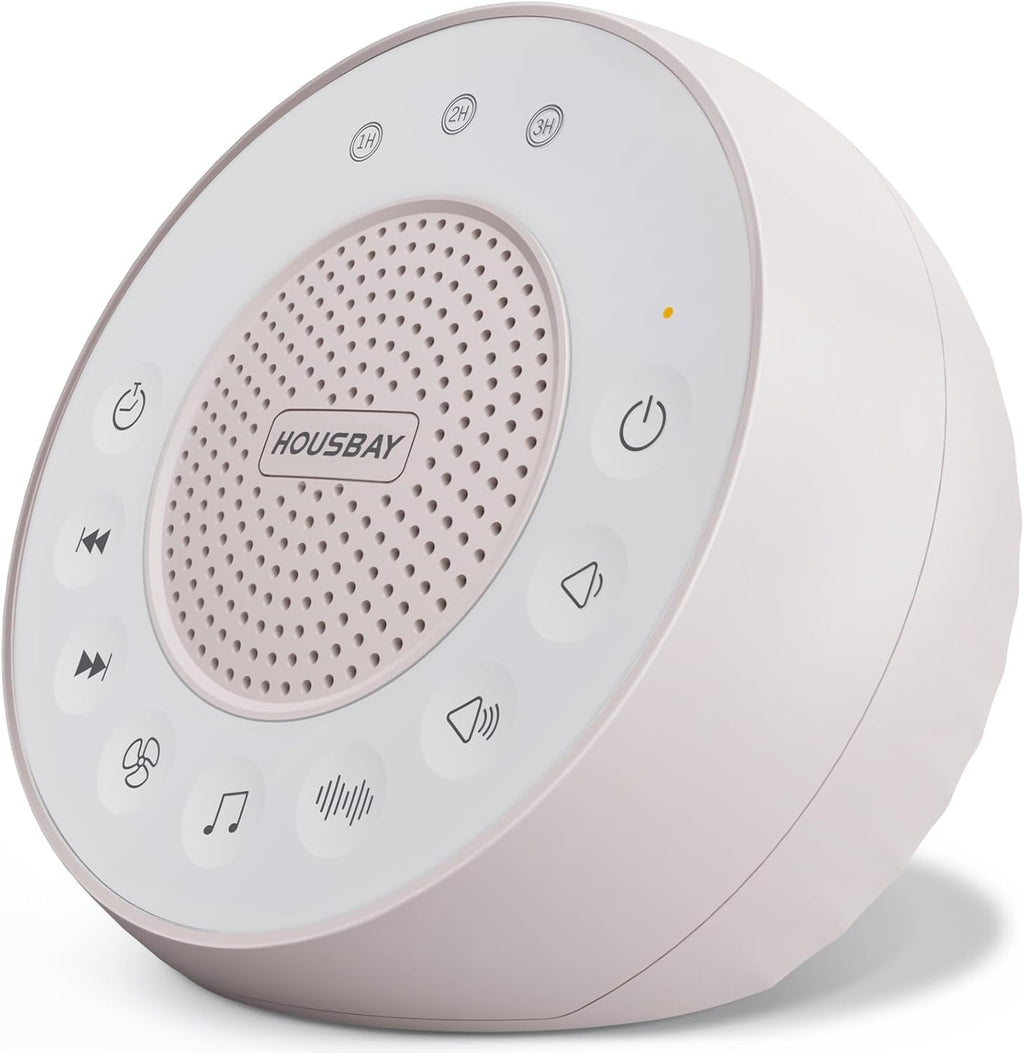 Housbay White Noise Machine with 31 High Fidelity Soothing Sounds, 5W High Power Loud Enough Speaker, Easy Volume Control, Sleep Timer…
