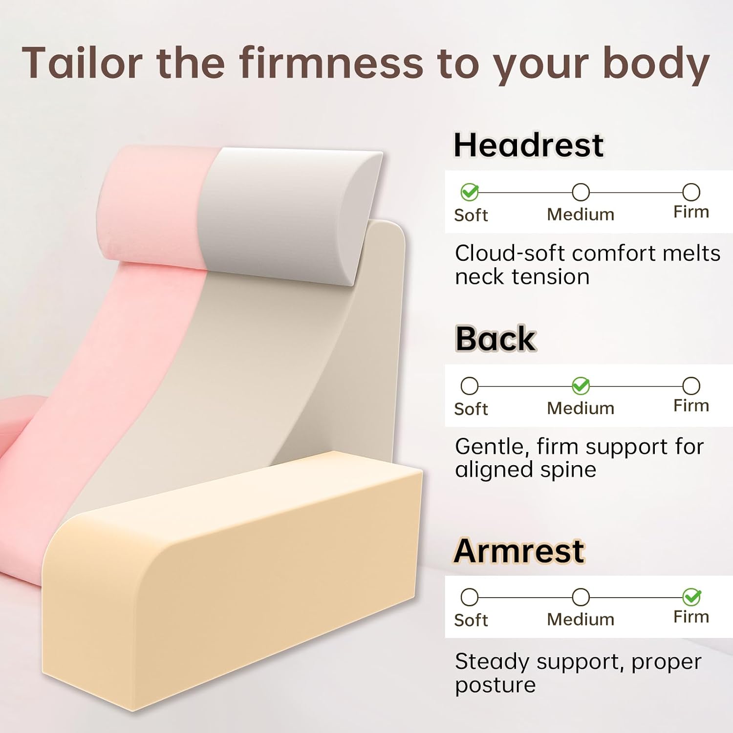 ENITYA 19" Back Support Pillow, Reading Pillow with Built-in Arms & Large Pockets, Removable Washable Cover, Wedge for…