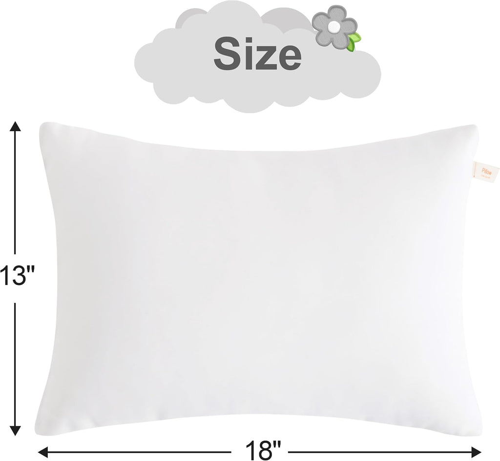 BEDSUM Toddler Pillows, 13x18 Ultra Soft Microfiber Travel Pillow for Sleeping - Small Pillows for Kids Daycare, Flight and Neck Support…