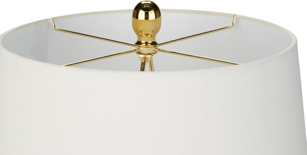 Nourison Home 23" Olive Green Ceramic Pot Table Lamp for Bedroom, Living Room, Dining Office, with White Tapered Drum Shade