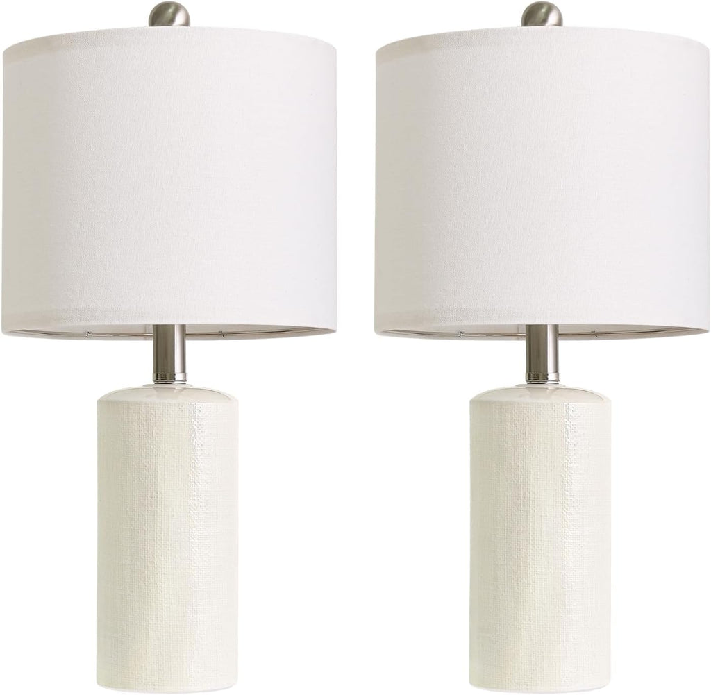 G-SAFAVA 20.5" Small Table Lamps for Living Room Lamp Set of 2 Ceramic Lamps for Bedroom Bedside Lamps Modern Boho Lamps for Night Stands…