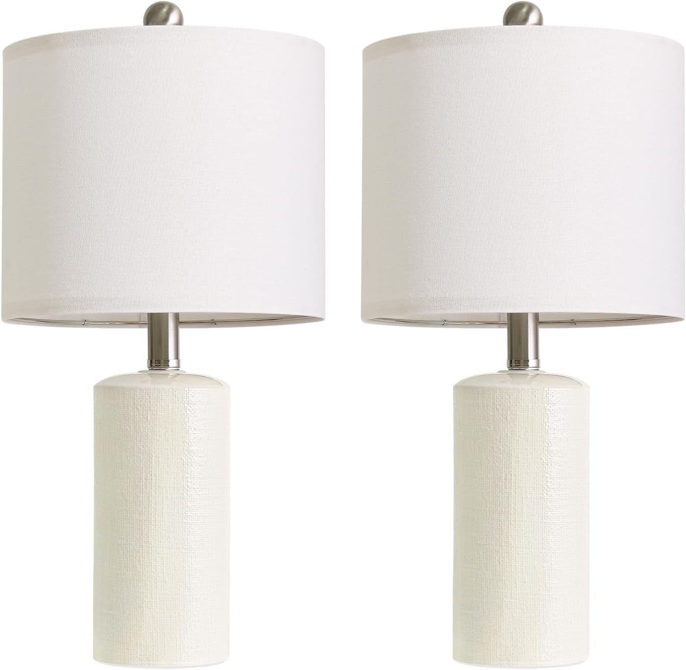 G-SAFAVA 20.5" Small Table Lamps for Living Room Lamp Set of 2 Ceramic Lamps for Bedroom Bedside Lamps Modern Boho Lamps for Night Stands…