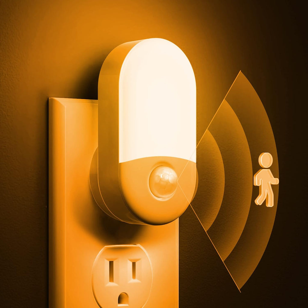 Llohasled L LOHAS LED Amber Night Light, 4 Pack, Night Lights Plug into Wall Motion Sensor, LED Motion Activated Night Lights, 30/60LM, Aut…