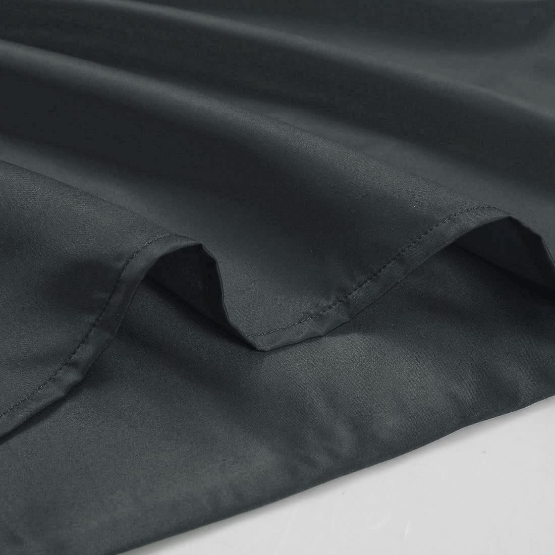uxcell Body Pillow Cover 20x72 Inch Black Silky Satin Body Pillowcases for Hair and Skin Luxury Cooling Soft Smooth Washable