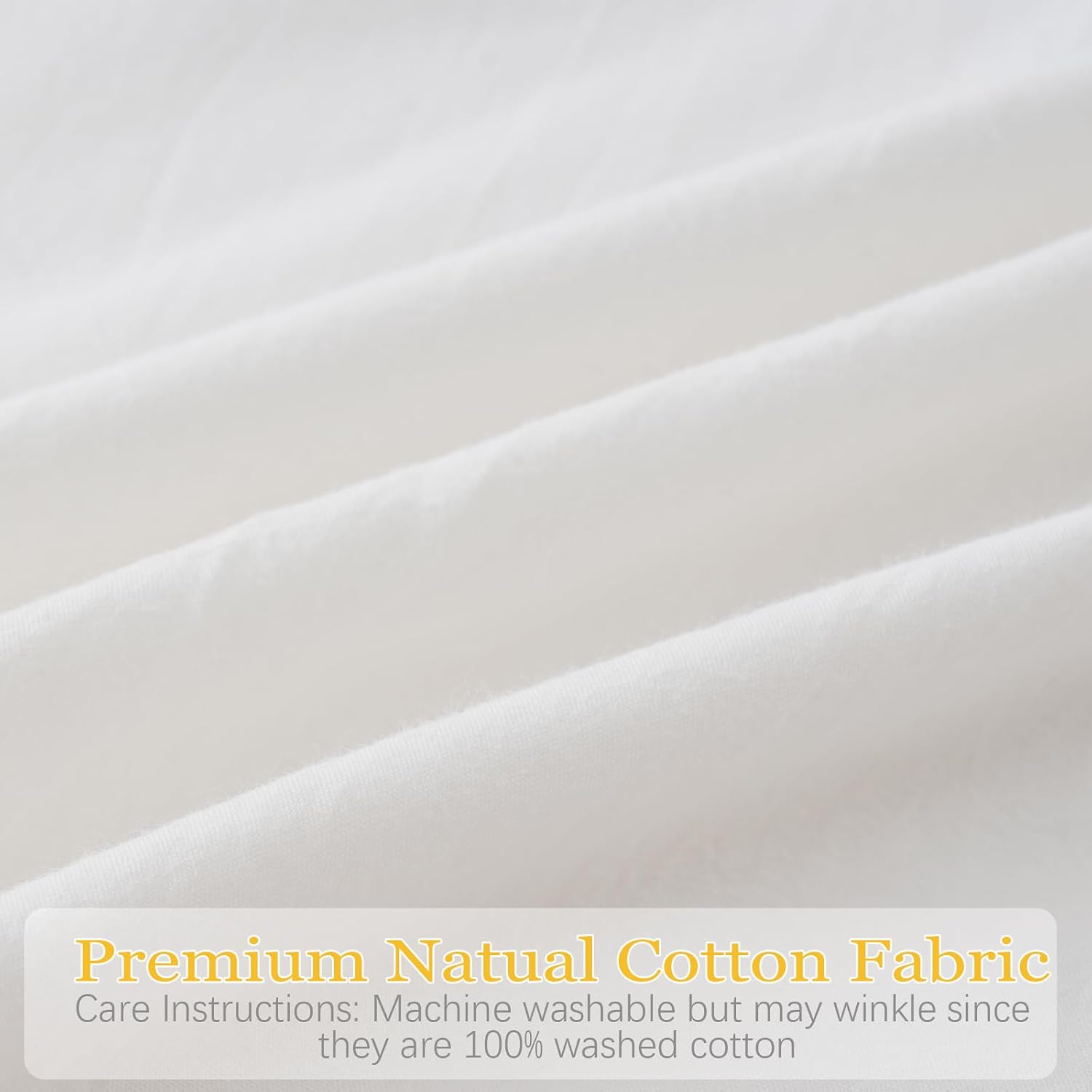 Qilunn Vintage Off White Ruffle Euro Shams Shabby Farmhouse Pillow Cover 100% Washed Cotton Pillowcases Set of 2-26"x26" White 2pcs Cotton…