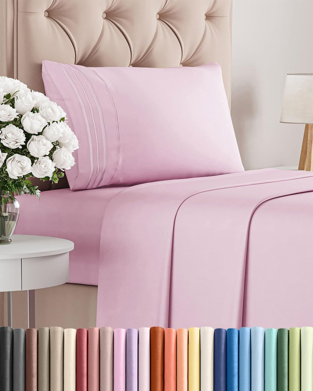 Twin Size 3 Piece Sheet Set - Comfy Breathable & Cooling Sheets - Hotel Luxury Bed Sheets for Women and Men - Deep Pockets, Easy-Fit…