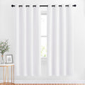 Nicetown White Room Darkening Draperies and Curtains - Home Fashion Energy Saving Grommet Top Room Darkening Drape Panels for Bedroom (Set…