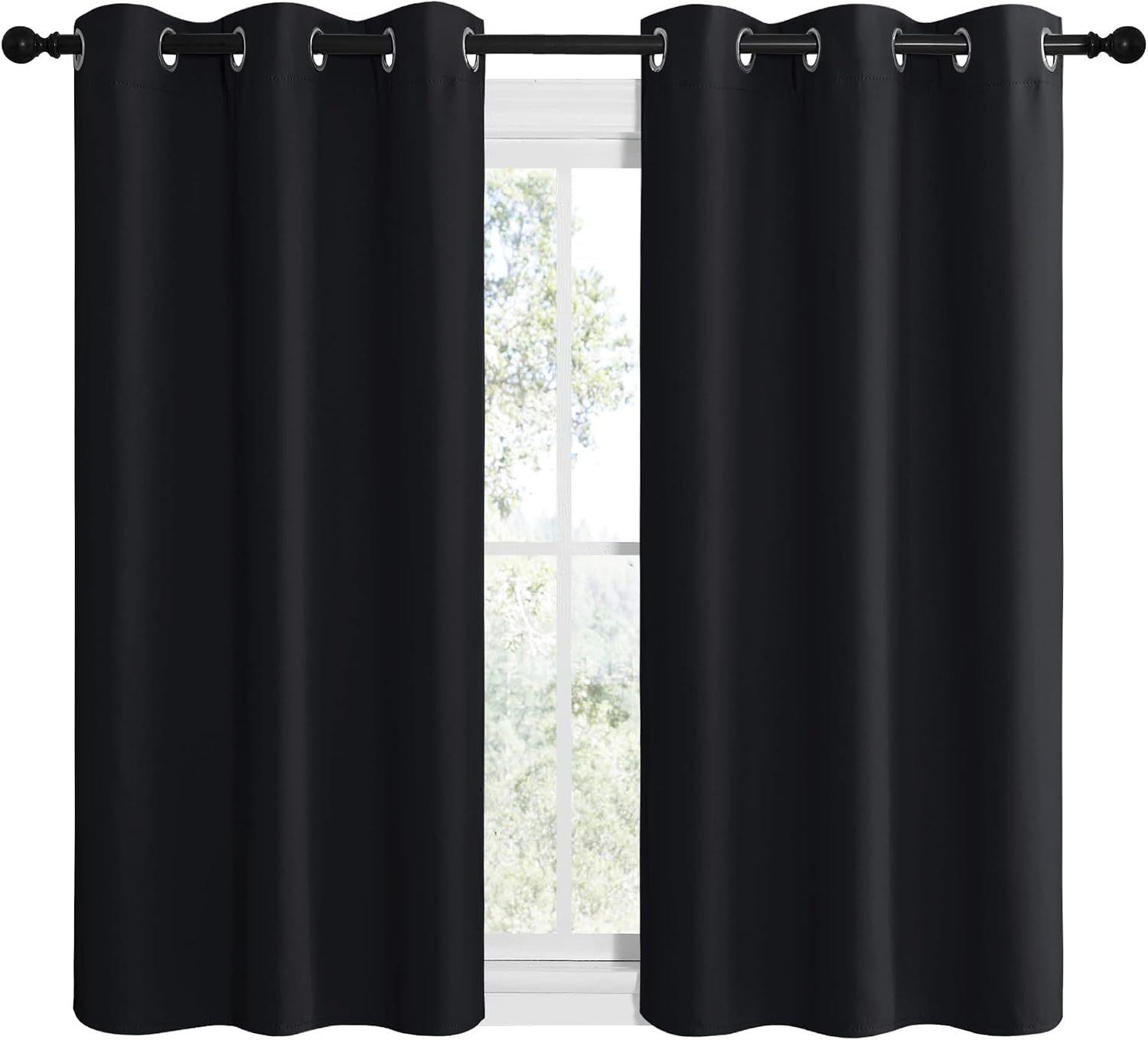 NICETOWN Blackout Draperies Window Curtain Panels, Autumn/Winter Thermal Insulated Solid Grommet Blackout Curtains/Drapes for Cafe (Set…