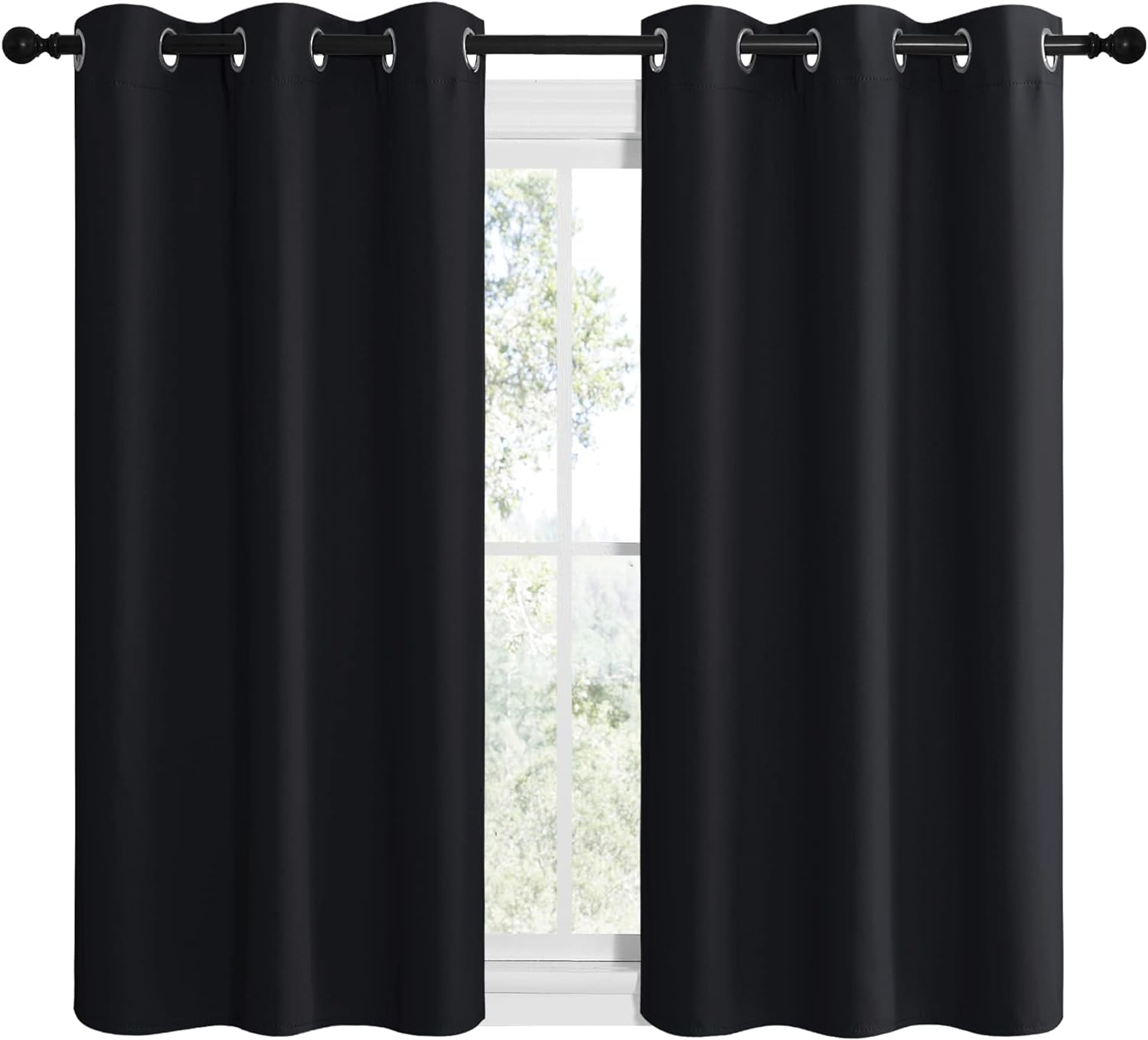 NICETOWN Blackout Draperies Window Curtain Panels, Autumn/Winter Thermal Insulated Solid Grommet Blackout Curtains/Drapes for Cafe (Set…