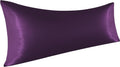 Ntbay Satin Body Pillowcase for Hair and Skin, Luxurious and Silky Pillow case with Envelope Closure, 20x54 Inches, Eggplant Purple 54 Inch…