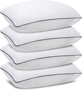 Higoom Queen Size Bed Pillows for Sleeping 4 Pack, Luxury Hotel Pillows, Comfortable and Supportive, Machine Washable, Suitable for Stomach, Bac…