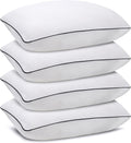 Higoom Standard Size Bed Pillows for Sleeping 4 Pack, Luxury Hotel Pillows, Comfortable and Supportive, Machine Washable, Suitable for Stomach,…