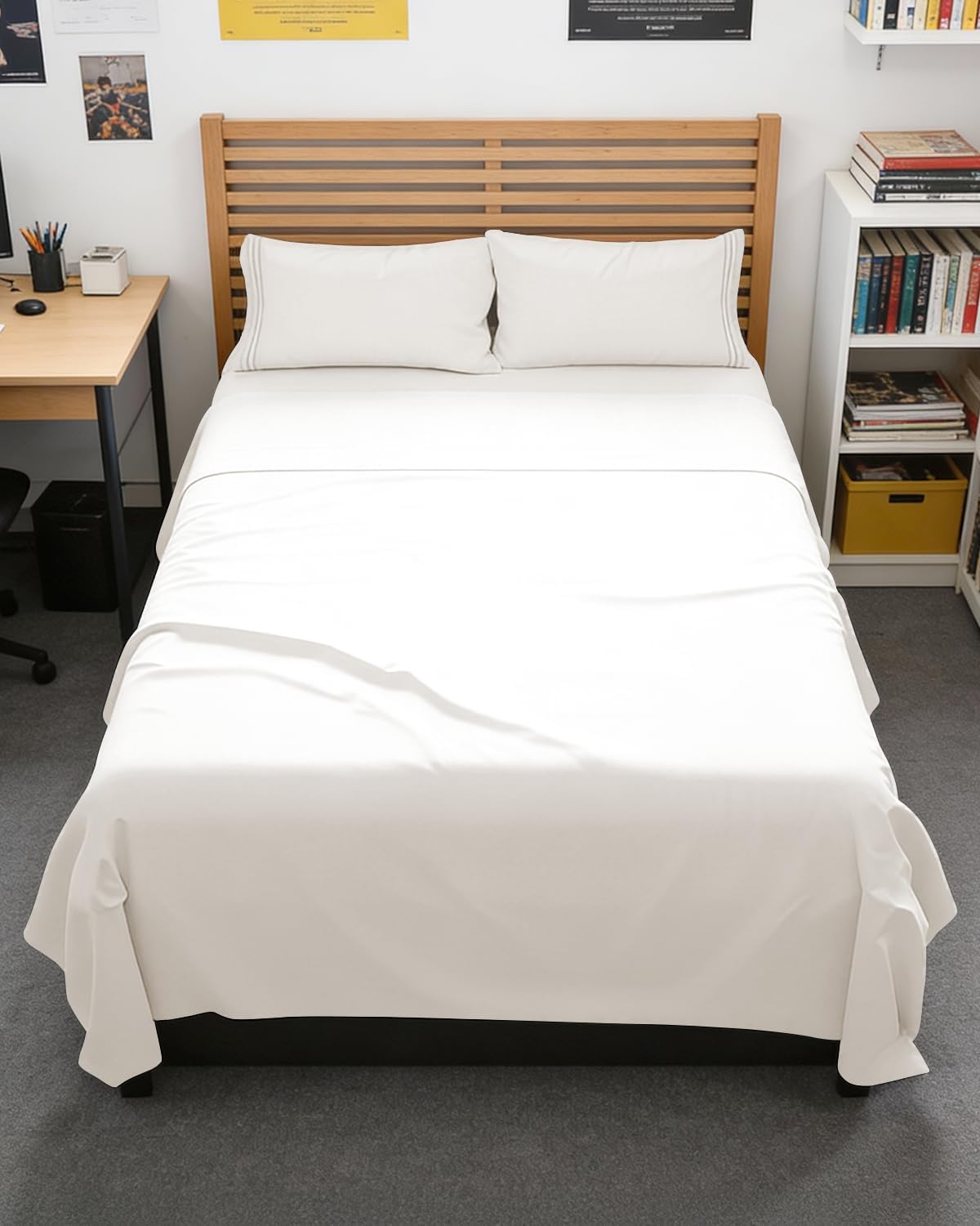 CGKUnlimited Full XL Bed Sheet - 4 Piece Full XL Bed Sheets Set - Ultra-Soft, Breathable & Cooling - Hotel Luxury Bedding for Women & Men w…