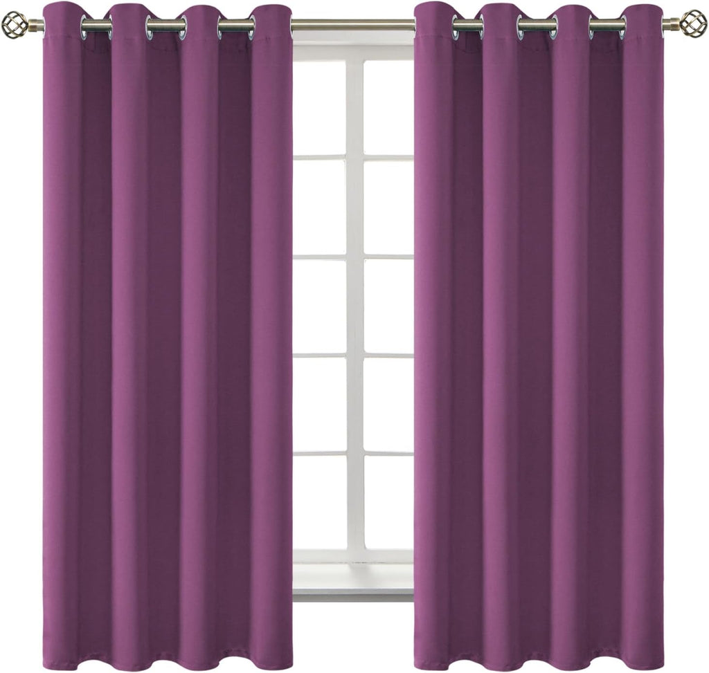 BGment Room Darkening Curtains 63 Inches Long - Grommet Thermal Insulated Drapes Window Treatment Curtains for Bedroom, 2 Panels, 52 x 63 I…
